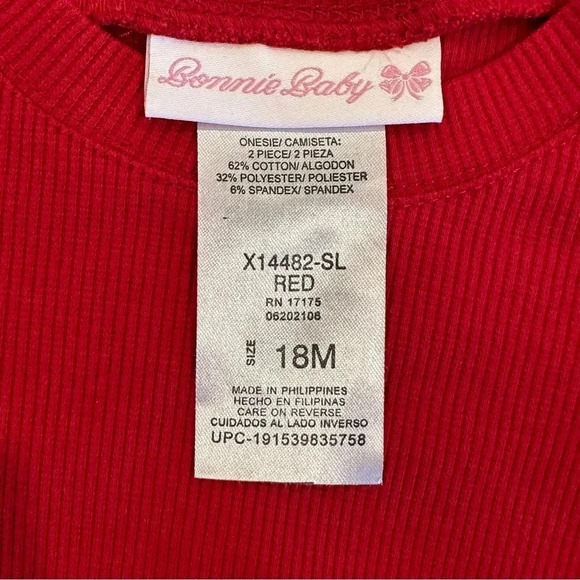 Bonnie Baby Holiday 2 Pc Onesie and Skirt Size 18 Month - Picture 4 of 8